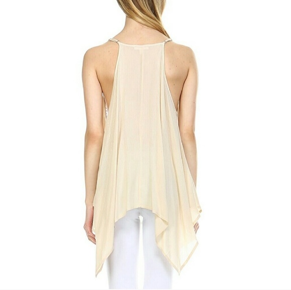 "Gaia" Crochet Tunic Tank Cream Med NWT LAST ONE✔✔ - Picture 2 of 3